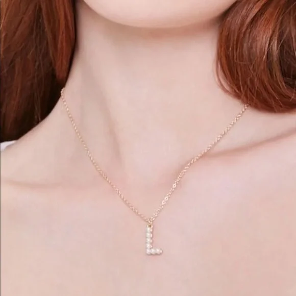 Forever 21 Jewelry Initial L Pendant Necklace Poshmark